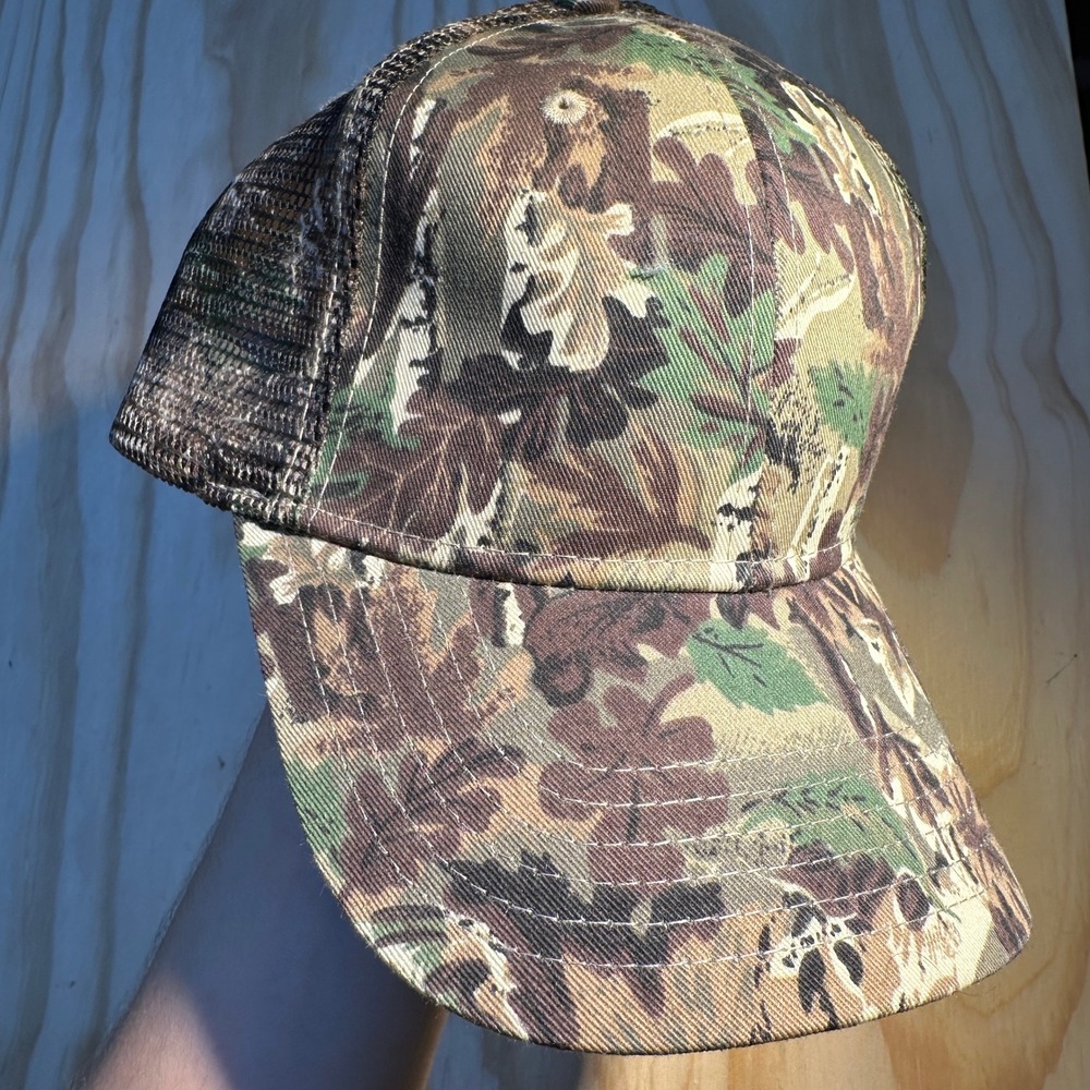OTTO blank Mens Camo Mesh Back Trucker Hat Adjustable Camouflage Cap